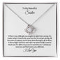 To My Beautiful Sister-No Matter What-Love Knot Necklace π