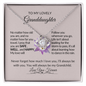 To My Lovely Granddaughter-Dance- Love Knot Necklace