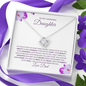 To My Amazing Daughter-Proud Dad-Love Knot Necklace