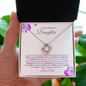 To My Amazing Daughter-Proud Dad-Love Knot Necklace