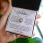 To My Mother -Imagine - Love Knot Necklace. L