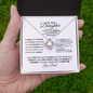 To My Daughter-Courage-Love Knot Necklace