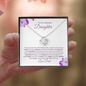 To My Amazing Daughter-Proud Dad-Love Knot Necklace