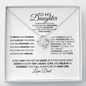 To My Daughter-Courage-Love Knot Necklace