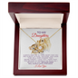 To My Daughter -Beautiful- Love Knot Necklace