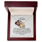 To My Daughter-On Dad Back-Love Knot Necklace