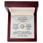 To My Sweet Granddaughter-Dreams-Love Knot Necklace