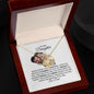 To My Daughter-On Dad Back-Love Knot Necklace