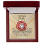 To My Loving Wife-U Are My Joy & My World- Love Knot Necklace