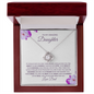 To My Amazing Daughter-Proud Dad-Love Knot Necklace