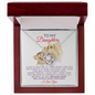To My Daughter -Beautiful- Love Knot Necklace