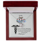 To My Amazing Nurse- Hardworking-Love Knot Necklaceš