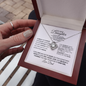To My Daughter-Courage-Love Knot Necklace