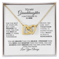 To My Granddaughter-Gift- Interlocking Hearts Necklace