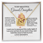To My Granddaughter -Love- Interlocking Hearts Necklace