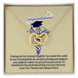 To My Daughter- Congratulations U Means the World to me-Interlocking Hearts Necklace