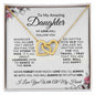 To My Amazing Daughter-Interlocking Hearts Necklace