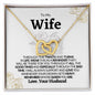 To My Wife - Queen-Interlocking Hearts Necklace