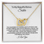 To My Beautiful Bonus Sister -My Best Friend- Interlocking Hearts Necklace 💕