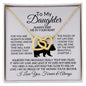 To My Daughter-Interlocking Hearts Necklace