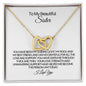 To My Beautiful Sister - My Rock - Interlocking Hearts Necklace💕