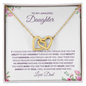 To My Amazing Daughter-Loved-Interlocking Hearts Necklace