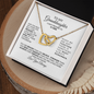 To My Granddaughter-Gift- Interlocking Hearts Necklace