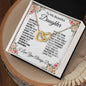 TO MY BEAUTIFUL DAUGHTER-GO-Interlocking Hearts Necklace