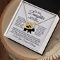 To My Daughter-Interlocking Hearts Necklace