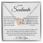 To My Soulmate - A Gift -Interlocking Hearts -Necklace. L