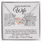 To My Smokin Hot -WIFE-Two Love Heart Necklace