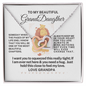 To My Granddaughter -Love- Interlocking Hearts Necklace
