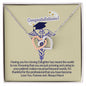 To My Daughter- Congratulations U Means the World to me-Interlocking Hearts Necklace