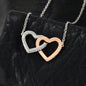 To Our Amazing Mom-We Love U-Interlocking Heart Necklace