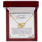 To My Amazing Daughter-Loved-Interlocking Hearts Necklace