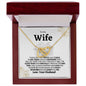To My Wife - Queen-Interlocking Hearts Necklace