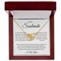 To My Soulmate - A Gift -Interlocking Hearts -Necklace. L