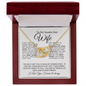 To My Smokin Hot -WIFE-Two Love Heart Necklace