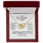 To My Granddaughter-Gift- Interlocking Hearts Necklace