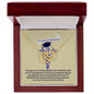 To My Daughter- Congratulations U Means the World to me-Interlocking Hearts Necklace
