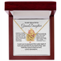 To My Granddaughter -Love- Interlocking Hearts Necklace