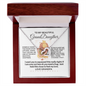 To My Granddaughter -Love- Interlocking Hearts Necklace