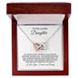 To My Lovely Daughter - Interlocking Hearts Necklace