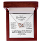 To My Granddaughter-Gift- Interlocking Hearts Necklace