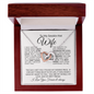 To My Smokin Hot -WIFE-Two Love Heart Necklace