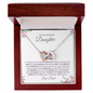 To My Amazing Daughter-Loved-Interlocking Hearts Necklace