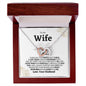 To My Wife - Queen-Interlocking Hearts Necklace