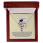 To My Daughter- Congratulations U Means the World to me-Interlocking Hearts Necklace