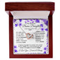 To My Amazing Bonus Daughter - Interlocking Hearts Necklace