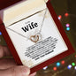 To My Wife - Queen-Interlocking Hearts Necklace